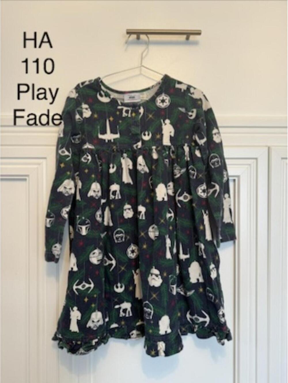 Hanna Andersson Star Wars Themed Long Sleeve Flannel Nightgown Size 110
